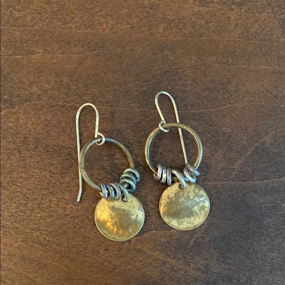 Marjorie Baer Mixed Metal Dangle Earrings